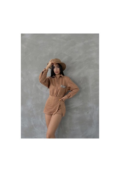 Verymoda Süet Gömlek - F1517 Taba