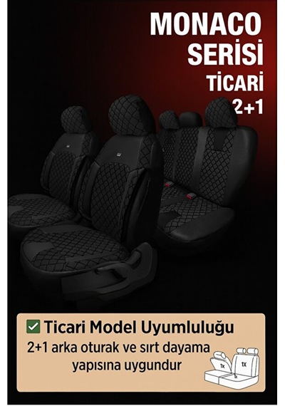 Volkswagen Caddy 2004-2014 2+1 Arka Sırt Oturak Uyumlu Monaco Ser