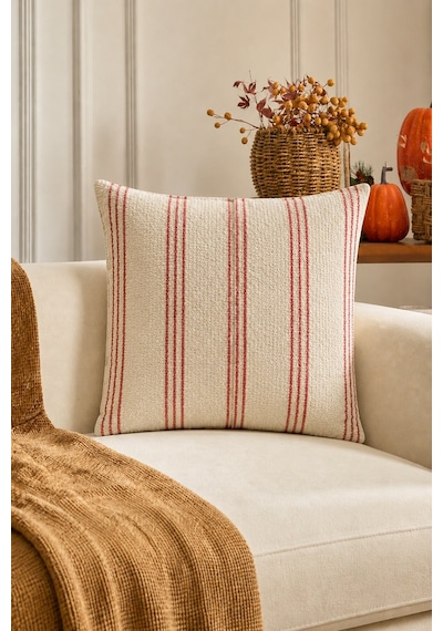 Elart Line Kırlent Kılıfı 43x43 Cm Kırmızı