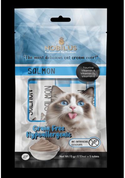 Nobılus Somonlu Kedi Krema Ödülü 5x15g