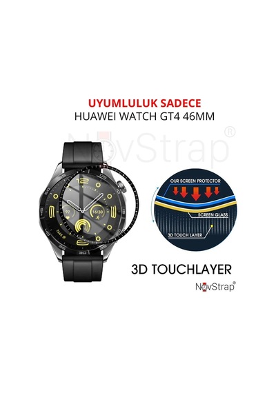 Huawei Watch Gt4 46mm Ile Uyumlu Ekran Koruyucu Nano Esnek Cam Tam Kaplayan Ppm