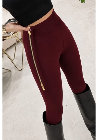 Bhrwear Kadın Yüksek Bel Yanlardan Fermuarlı Dalgıç Tayt Renkli