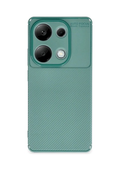 Magicool Xiaomi Redmi Note 13 Pro 4g Kılıf Auto Focus Karbon Kapak - Koyu Yeşil