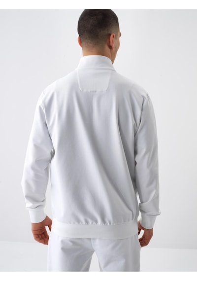 Xint Beyaz Pamuk Dokulu Regular Fit Sweat Mont 350194