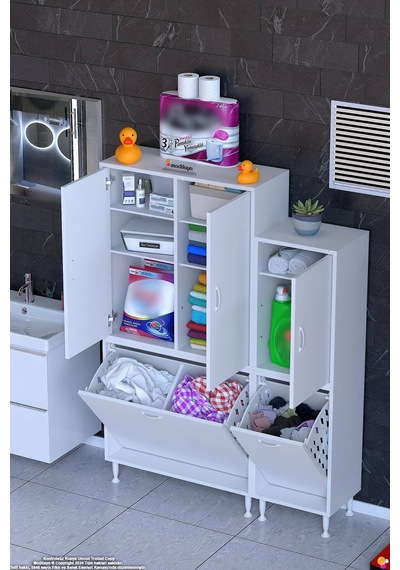 Demir 125 Cm Banyo Dolabı 3 Kapak 3 Sepetli Oyuncak Dolabı Mutfak Dolabı Beyaz 80+45 X160x32,5 Cm Demir 125 Cm Banyo Dolabı 3 Kapak 3 Sepetli Oyuncak Dolabı Mutfak Dolabı Beyaz 80+45 X160x32,5 Cm