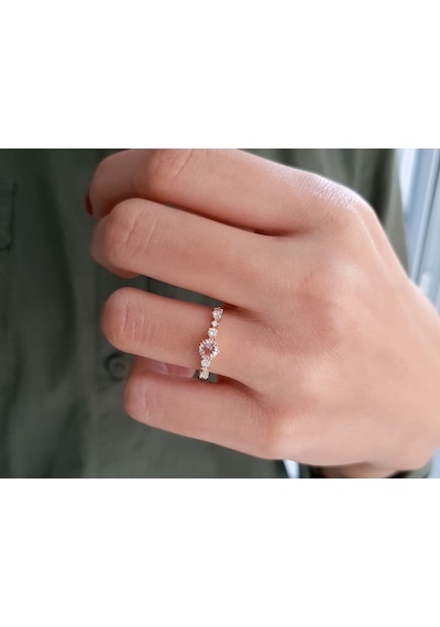 Sirius Pırlanta Ve Morganite Taşlı Petra Yüzük 0802R0027