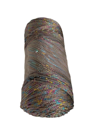 Makrome İpi 3mm Polyester Vizon Simli