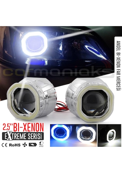 Bi-xenon Far Merceği Universal 2.5" Kare Angel