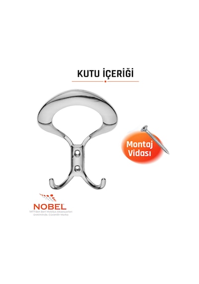 Üçgen Portmanto Askısı, Metal Vestiyer Askısı, Krom, Duvar Ve Dolap Askılığı 5'li Set Vidalı