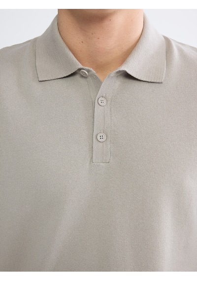 Lcwaıkıkı Classic Bej Polo Yaka Erkek Triko Kazak