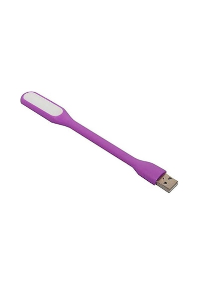 Koodmax Taşınabilir Usb Led Lamba Işık Laptop Kitap Okuma Klavye Aydınlatma - 17cm - Mor
