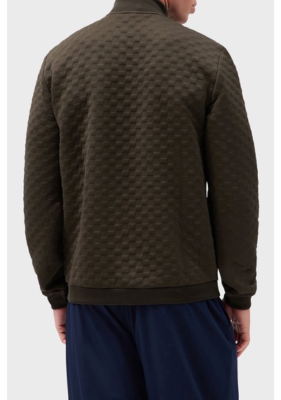 Ea7 Logolu Regular Fit Dik Yaka Fermuarlı Sweat Erkek Sweat 7m002246 Af26241 U6027 Kahve