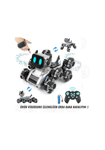 Giffy/oyuncak 2.4 Ghz Uzaktan Ve Bilekten Kumandalı Şarjlı 8 Teker Akrobat Robot Köpek Müzikli Ve Led Işıklı Full Fonksiyon Akıllı Köpek Yavrusu Çift Kumanda Kontollü Altın - Siyah Giffy/oyuncak 2.4 Ghz Uzaktan Ve Bilekten Kumandalı Şarjlı 8 Teker Akrobat Robot Köpek Müzikli Ve Led Işıklı Full Fonksiyon Akıllı Köpek Yavrusu Çift Kumanda Kontollü Altın - Siyah