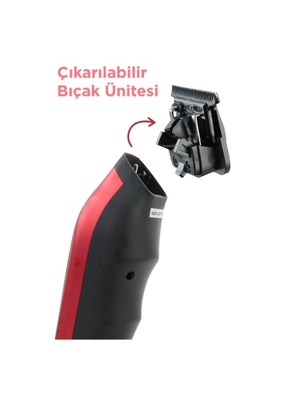 Fenda - Profonyonel Sakal Kesme Makinesi - Fndsklks0004 Kırmızı 1 Saat