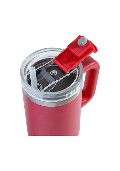 Tyeso Qq Termos Sızdırmaz Pipetli Çift Duvarlı Vakumlu 900ml Kırmızı