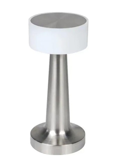 Dokunmatik Şarjlı Gri Led Masa Lambası - 3 Kademeli Işık Ayarlı, Kablosuz Dekoratif Gece Lambası, 1800 Mah Taşınabilir, Usb Şarjlı Diğer
