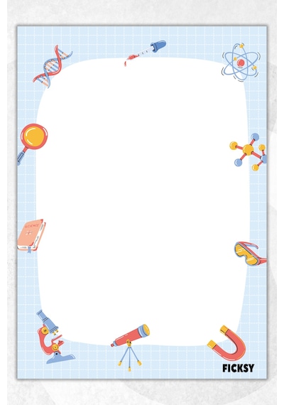 A5 Bilim Bloknot Çizgisiz Defter - 50 Yaprak - Memopad - Notepad - Not Defteri - Not Kağıdı Çok Renkli Çok Renkli
