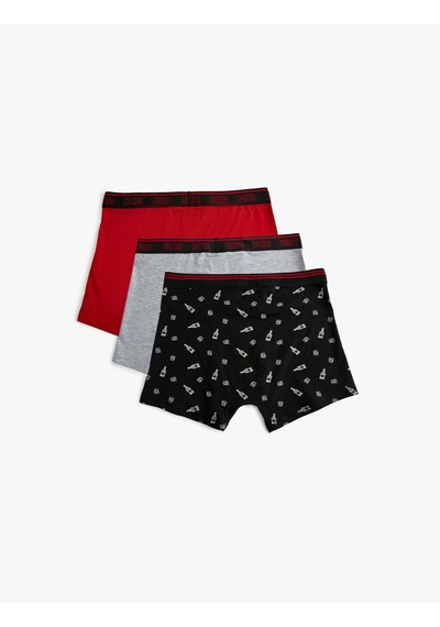 Koton 3'lü Boxer Seti Baskılı Pamuklu Lacivert 5wlm90028mk Lacivert