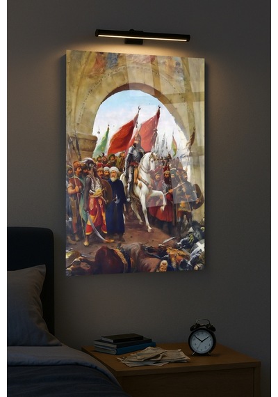 Fatih Sultan Mehmet İstanbul Yatak Cam Tablo Modern Sanat Tablosu Uv Baskılı Canlı Renkler Ofis Ve Çalışma Odası Anlamlı Hediye Seçeneği