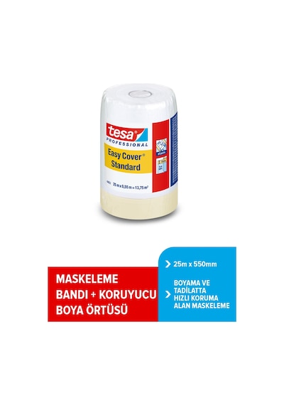 Bantlı Boya Badana Örtüsü, 25m X 550mm Diğer