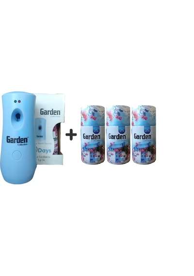 Garden Oda Kokusu Otomatik Makine + Oda Sprey Akdeniz Esintisi Bahar Çiçekleri 260 Ml X 3 Adet Akdeniz Esintisi