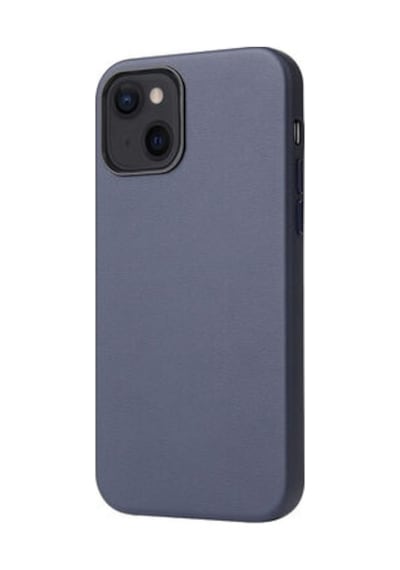 Apple Uyumlu iPhone 13 Wireless Şarj Destekli Ve Kadife Kaplamalı Premium Pu Deri Kapak Ryc/eyzi Lacivert