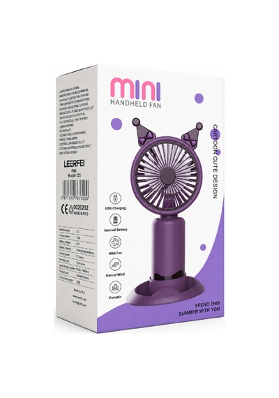 Şarjlı Mini El Fanı-mor