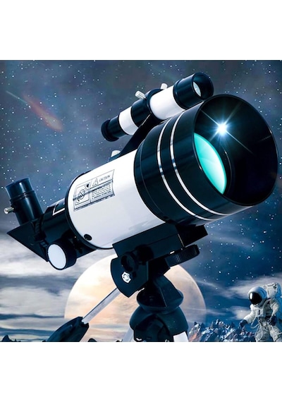 Profesyonel Astronomik Teleskop 150x Yakınlaştırma - 70mm Objektif Uzay-ay-doğa Gözlem Teleskob
