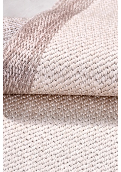 Vatra Krem Vizon Sisal Görünümlü Modern Polyester Halı, Robot Süpürge Uyumlu, Kolay Temizlenebilir Mutfak Koridor Halısı Krem/vizon