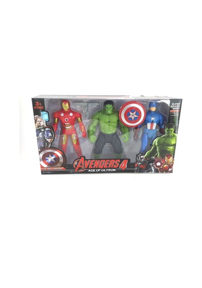 Avengers Demir Adam Hulk Kaptan Amerika 17 Cm 3'lü Işıklı Figür