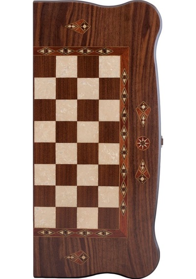 Helena Wood Art Carvo El Yapımı Orta Boy Ahşap Tavla Seti