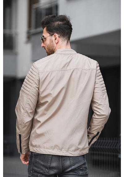 Oksit Abuja Slim Fit Fermuar Detaylı Dik Yaka Su İtici Erkek Mevsimlik Mont 001