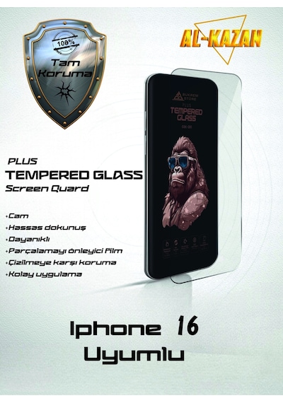 Pp Apple Uyumlu iPhone 16 Şeffaf Kırılmaz Ekran Koruyucu Ultra İnce, Anti Çizik & Darbeye Dayanıklı Korumalı 09135536