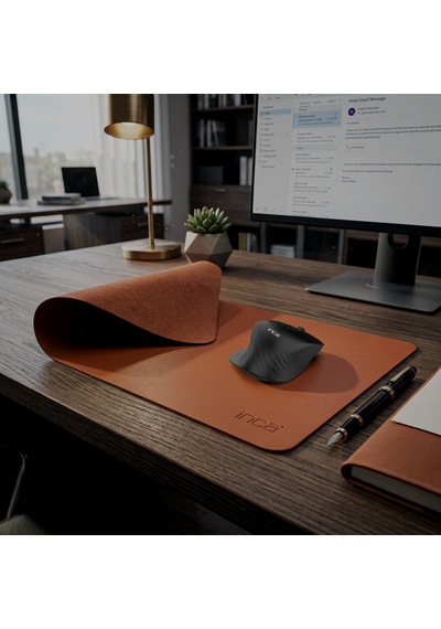 Inca Imp-025 Suni Deri Masa Matı Mousepad 70x30 Cm Su Geçirmez Kaymaz Taban Mouse Pad