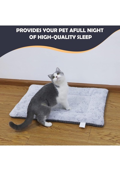 Tr Köpek Yatağı Mat, Çift Amaçlı Yıkanabilir Yastık, Yumuşak Premium Peluş Köpek Sandığı Minderi, Küçük