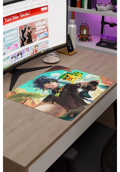 Kinich Genshin Impact Anime Gacha V2 - 48x40 Xl Gaming Mouse Pad Fare Altlığı