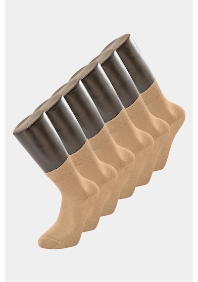 Türen 9102 Erkek Bamboo Düz Yarım Soket Çorap 6'lı Paket-bej Bej