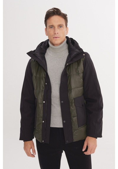 AC&Co / Altınyıldız Classics Erkek Hakı Standart Fit Kapitone Desenli Sabit Kapüşonlu Şişme Mont Haki AC&Co / Altınyıldız Classics Erkek Hakı Standart Fit Kapitone Desenli Sabit Kapüşonlu Şişme Mont Haki