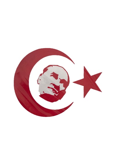 Motosiklet Sticker Atatürk 10cm 8cm A