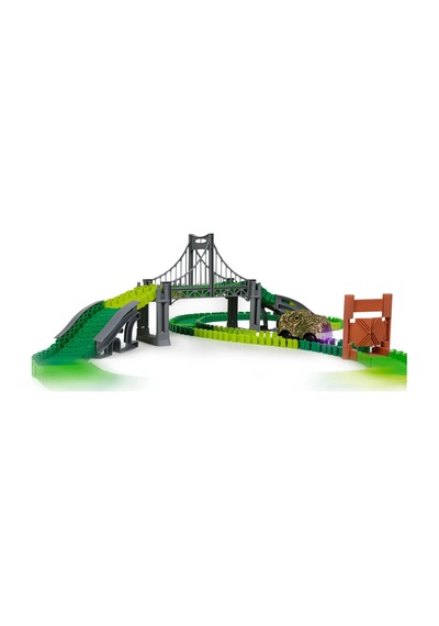 Dinozor Trucks 192 Parça Raylı Pist - Raylı Araç Oyuncak - Tren Oyuncak - Renkli Araç Yolu - Dino Tr