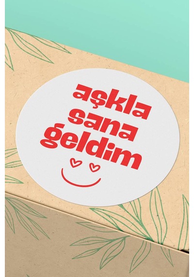 Aşkla Sana Geldim Sticker 3x3cm St2263 Çok Renkli
