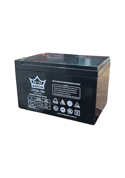 Ortec 12v 12ah Akü  Bakımsız Akü