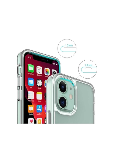 Apple Uyumlu iPhone 12 Mini Kılıf Gard Nitro Silikonnano Glass Renksiz Şeffaf