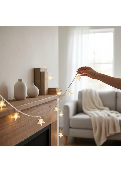 Led Işıklı 28'li Yıldız Işık Zinciri Dekoratif Fişli Aydınlatma Ev Dekorasyonu Süsleme Salon Oda Merdiven Balkon Süslemeleri İçin Yılbaşı Eğlence Doğum Günlerine Özel Aydınlatma 5 Metre Led Işıklı 28'li Yıldız Işık Zinciri Dekoratif Fişli Aydınlatma Ev Dekorasyonu Süsleme Salon Oda Merdiven Balkon Süslemeleri İçin Yılbaşı Eğlence Doğum Günlerine Özel Aydınlatma 5 Metre