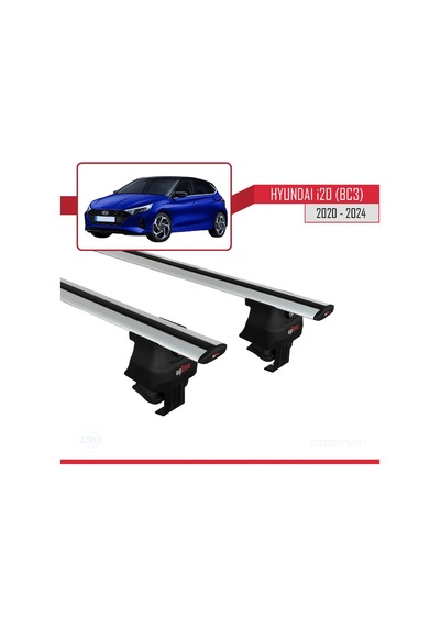 Hyundai İ20 Bc3 2020 Ve Sonrası İle Uyumlu Ace-4 Ara Atkı Tavan Barı Gri