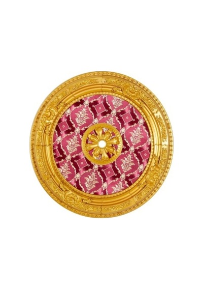 90x90 Oval Altın Renk Saray Tavan Göbek