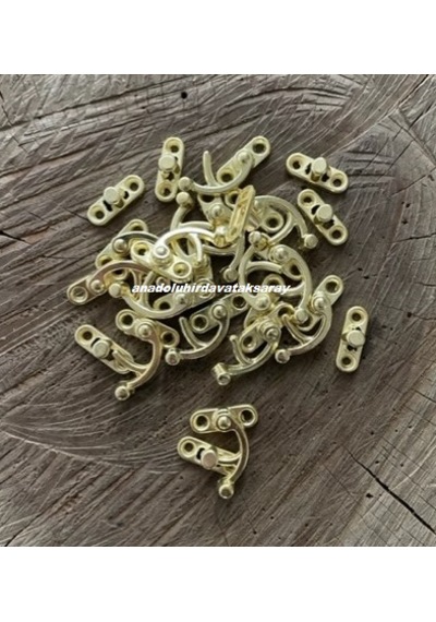 Dmr Dekoratif Kutu Klips Mini Tavla Klipsi Sarı Renk 26mm 100 Adet Menteşe Klipsi