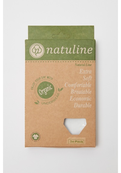 Natuline Kız Çocuk Organik Pamuklu Likralı Külot 4'lü Paket Kuğulu 5806-4 Beyaz