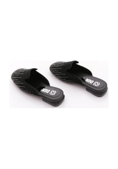 Dgn T0012 Kadin Terlik Siyah Platin
