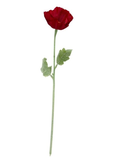 Yapay Çiçek Gelincik Çiçeği Tek Dal Kırmızı Renk 45cm
